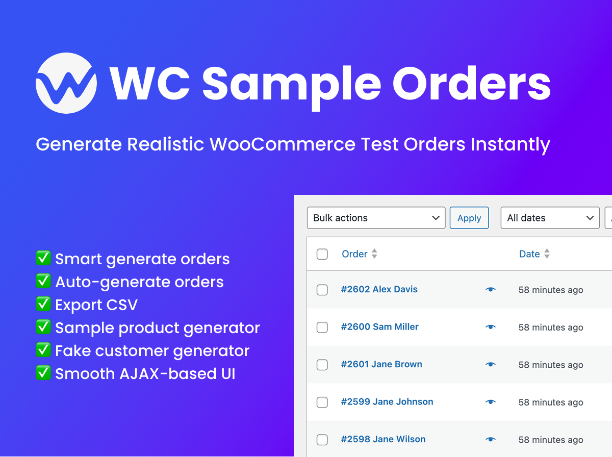 WC Sample Orders