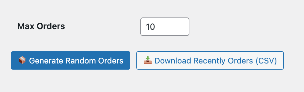 Quick generate sample orders