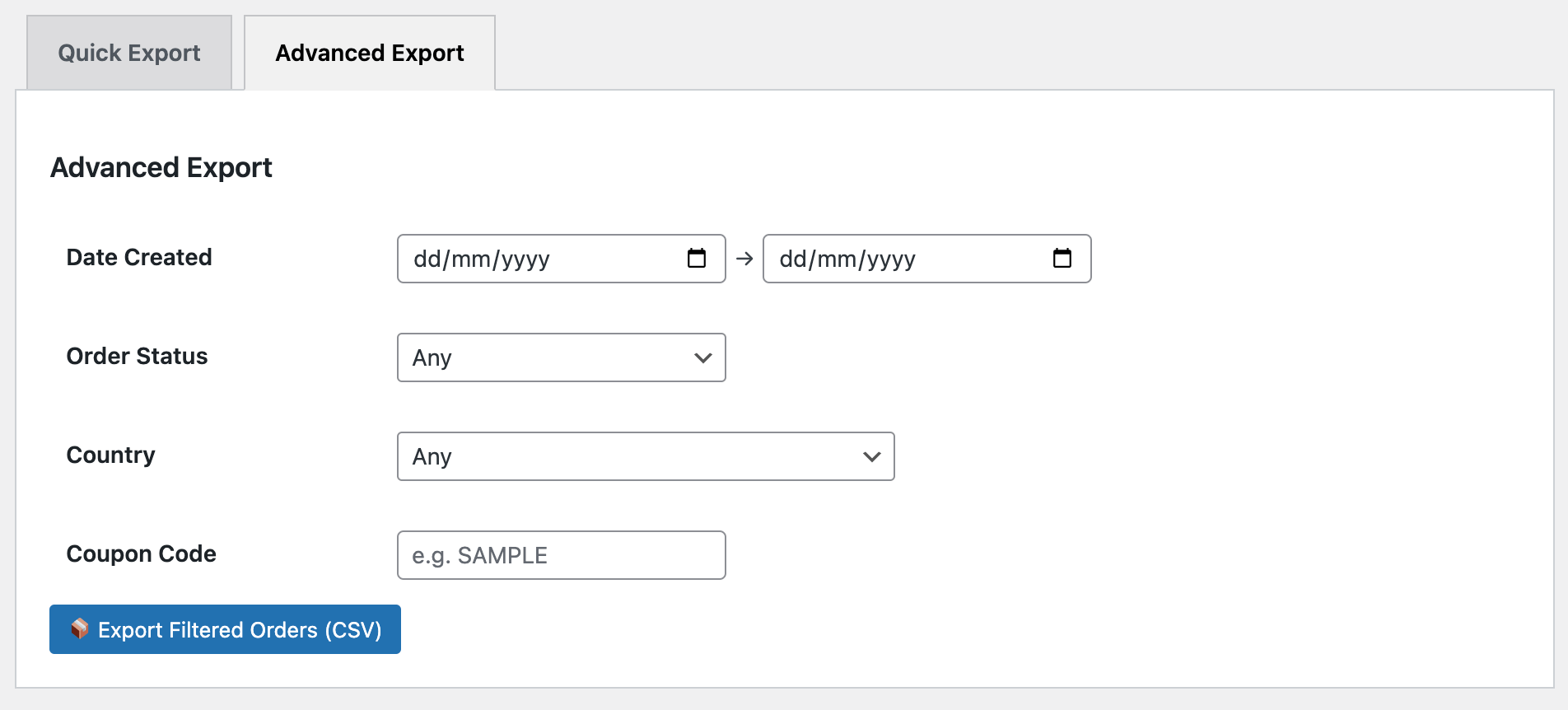 CSV export tools